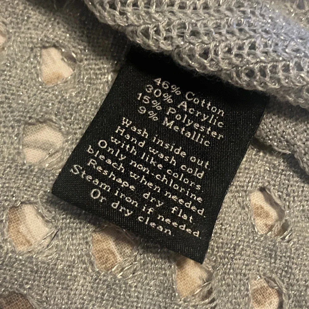 Rock & Republic gray shiny knit sweater - Picture 7 of 7